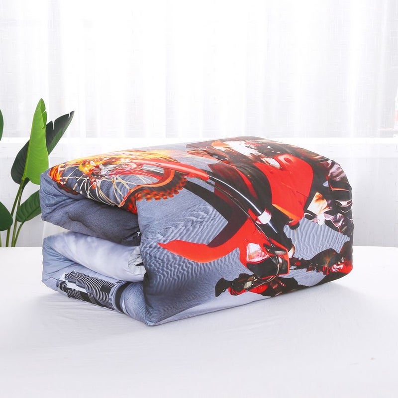 SHOMPE Dirt Bike Comforter Sets Full Size Racing Motocross Sports Extreme Theme Bedding Sets for Boys - Image 5